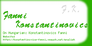 fanni konstantinovics business card